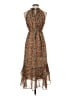 Zara 100% Polyester Animal Print Brown Cocktail Dress Size XS - photo 2