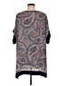 J.Crew 100% Polyester Paisley Blue Short Sleeve Blouse Size M - photo 2