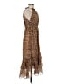 Zara 100% Polyester Animal Print Brown Cocktail Dress Size XS - photo 4