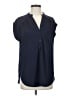 Pleione 100% Polyester Blue Short Sleeve Blouse Size XS - photo 1