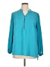Relativity 100% Polyester Teal Long Sleeve Blouse Size XL - photo 1
