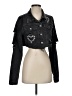 Shein Hearts Black Denim Jacket Size 4 - photo 1