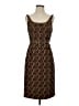 Carmen Marc Valvo Paisley Brown Cocktail Dress Size 2 - photo 1
