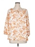 Como Blu Orange 3/4 Sleeve Blouse Size XL - photo 1