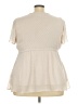 Torrid 100% Polyester Ivory Tan Short Sleeve Blouse Size 2X Plus (2) - photo 2