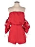 Tea & Cup 100% Polyester Hearts Red Romper Size S - photo 1