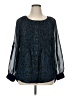 Grace Elements 100% Polyester Blue Long Sleeve Blouse Size XL - photo 1