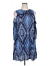 Bebop 100% Polyester Paisley Blue Casual Dress Size XL - photo 1