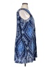 Bebop 100% Polyester Paisley Blue Casual Dress Size XL - photo 4