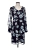CAbi 100% Polyester Print Blue Casual Dress Size S - photo 1