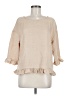Unbranded 100% Polyester Tan 3/4 Sleeve Blouse Size M - photo 1