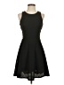 Aqua Solid Black Cocktail Dress Size S - photo 1