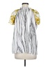 Simply Vera Vera Wang 100% Polyester Silver Short Sleeve Blouse Size M - photo 2