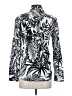 Talbots 100% Cotton Print Silver Long Sleeve Blouse Size S - photo 2