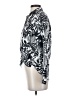 Talbots 100% Cotton Print Silver Long Sleeve Blouse Size S - photo 5