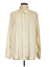 Gap 100% Polyester Solid Ivory Long Sleeve Blouse Size L - photo 1
