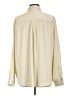 Gap 100% Polyester Solid Ivory Long Sleeve Blouse Size L - photo 2