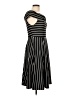 Mossimo Stripes Black Casual Dress Size L - photo 4