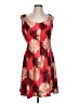 Pappagallo Print Red Cocktail Dress Size 10 - photo 1