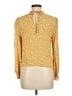 Zara Floral Yellow Long Sleeve Blouse Size M - photo 2
