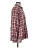 Express Plaid Burgundy Long Sleeve Button-Down Shirt Size M - photo 4