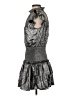 TCEC 100% Polyester Metallic Silver Cocktail Dress Size S - photo 5