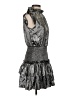 TCEC 100% Polyester Metallic Silver Cocktail Dress Size S - photo 4