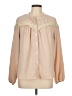 Unbranded 100% Polyester Tan Long Sleeve Blouse Size L - photo 1