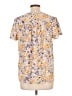 Fun2Fun Floral Yellow Short Sleeve Blouse Size L - photo 2