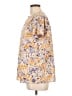 Fun2Fun Floral Yellow Short Sleeve Blouse Size L - photo 5