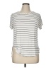 Halogen Stripes Ivory Short Sleeve Turtleneck Size XL - photo 1