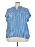 Roz & Ali Blue Short Sleeve Blouse Size 3X - photo 1