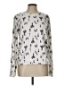 Jaclyn Intimates Print Silver Ivory Pullover Sweater Size L - photo 1