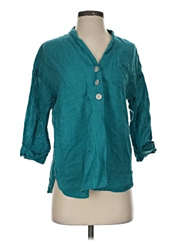 Purejill 3/4 Sleeve Button-Down Shirt (view 1)
