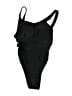 Unbranded Solid Black One Piece Swimsuit Size S - photo 1