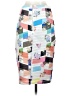 Bar III 100% Polyester Graphic White Casual Skirt Size S - photo 2