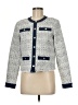 Ecru 100% Polyester Tweed Gray Jacket Size M - photo 1