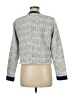 Ecru 100% Polyester Tweed Gray Jacket Size M - photo 2