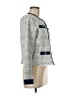 Ecru 100% Polyester Tweed Gray Jacket Size M - photo 4
