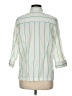 Unbranded 100% Cotton Stripes Ivory 3/4 Sleeve Button-Down Shirt Size M (estimated) - photo 2