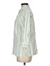 Unbranded 100% Cotton Stripes Ivory 3/4 Sleeve Button-Down Shirt Size M (estimated) - photo 5