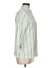 Unbranded 100% Cotton Stripes Ivory 3/4 Sleeve Button-Down Shirt Size M (estimated) - photo 4
