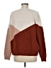 Pink Lily Color Block Brown Pullover Sweater Size M - photo 2