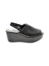 Chocolat Blu 100% Leather Black Wedges Size 10 - photo 1