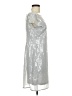 Morgan Mcfeeters 100% Polyester Metallic Silver Cocktail Dress Size 8 - photo 4