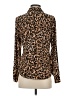 G by GUESS 100% Polyester Animal Print Brown Long Sleeve Blouse Size S - photo 2