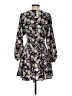 Entro 100% Polyester Floral Black Casual Dress Size S - photo 2