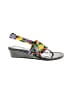Donald J Pliner Tropical Gray Black Sandals Size 8 1/2 - photo 1