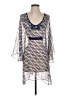 Pinko 100% Viscose Rayon Graphic Blue Kimono Size S - photo 1