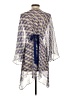 Pinko 100% Viscose Rayon Graphic Blue Kimono Size S - photo 2